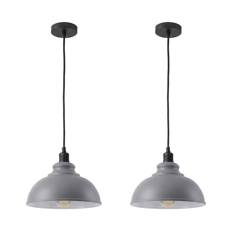 1 - Light Dome Pendant, Grey