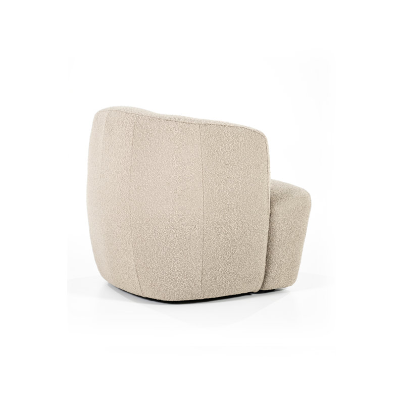 Charlotte Swivel Barrel Chair, Taupe Polyester