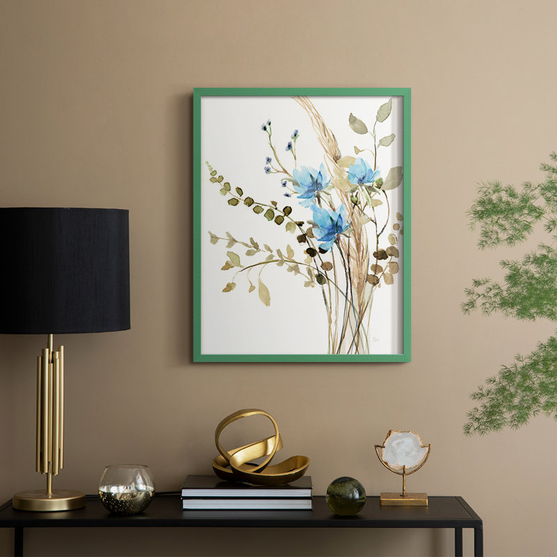 Petite Nature II, reproduction encadrée - bois massif, H 21 po x l 17 po, Vert