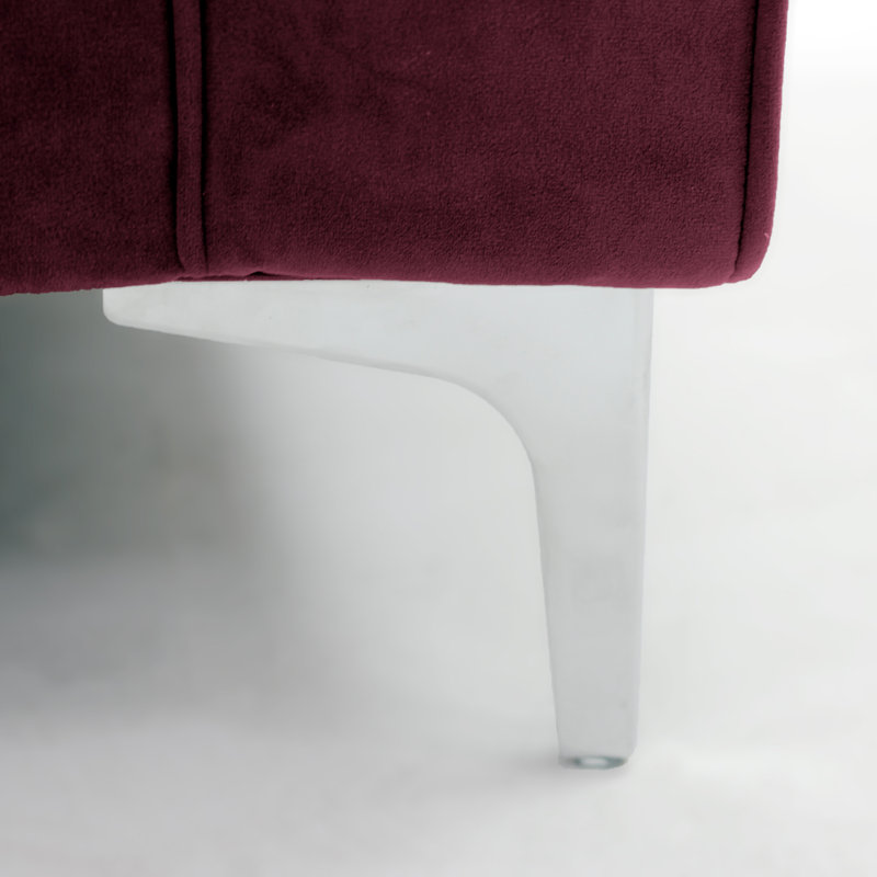 Georgio Velvet Armchair, Aubergine