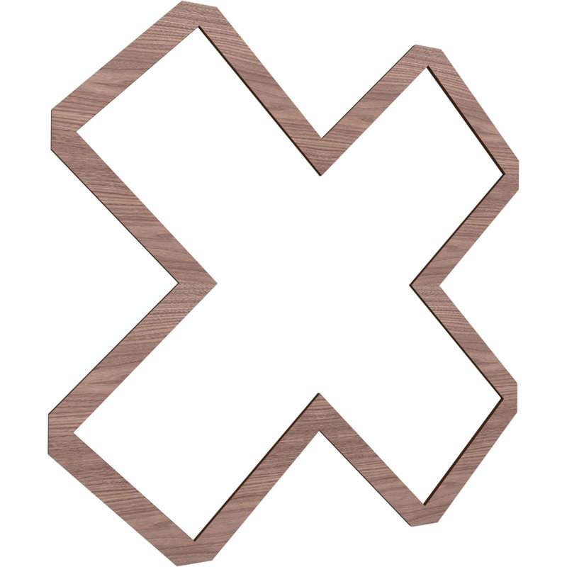 Charpente de plafond décorative Fowler, Noyer, H 60,37 po x l 60,37 po x P 0,375 po