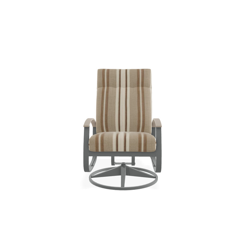 Belle Isle Outdoor Swivel Lounge Chair, Blend Indigo, Desert P60, Textured Graphite