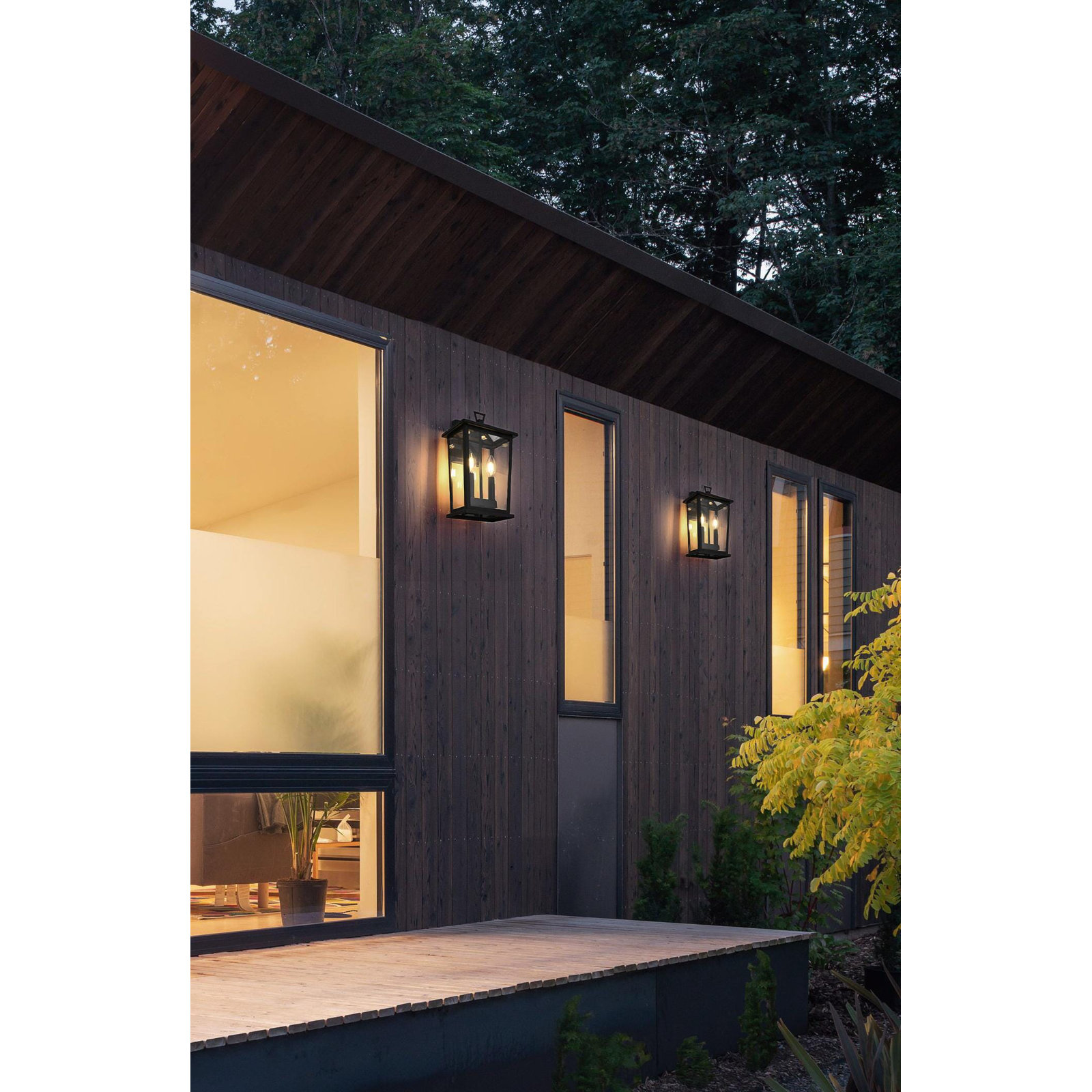 Jamila 8.5 Inch Outdoor Wall Sconce in Black
