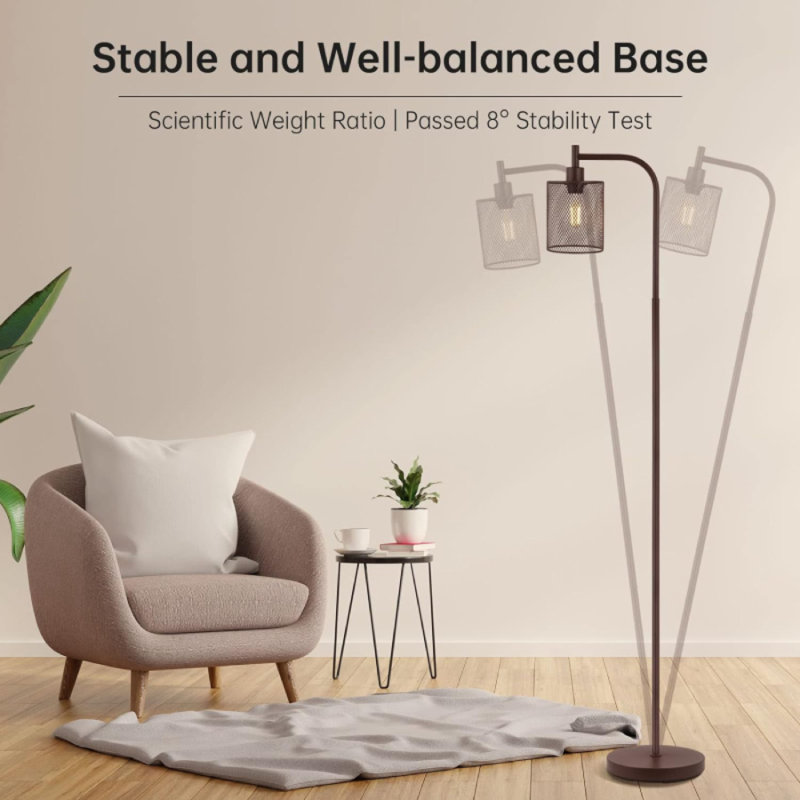 BEDSIDE LAMP WITH IRON MESH SHADE