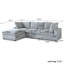 Canapé modulaire à accoudoirs larges avec repose-pieds 4 pièces-649448177