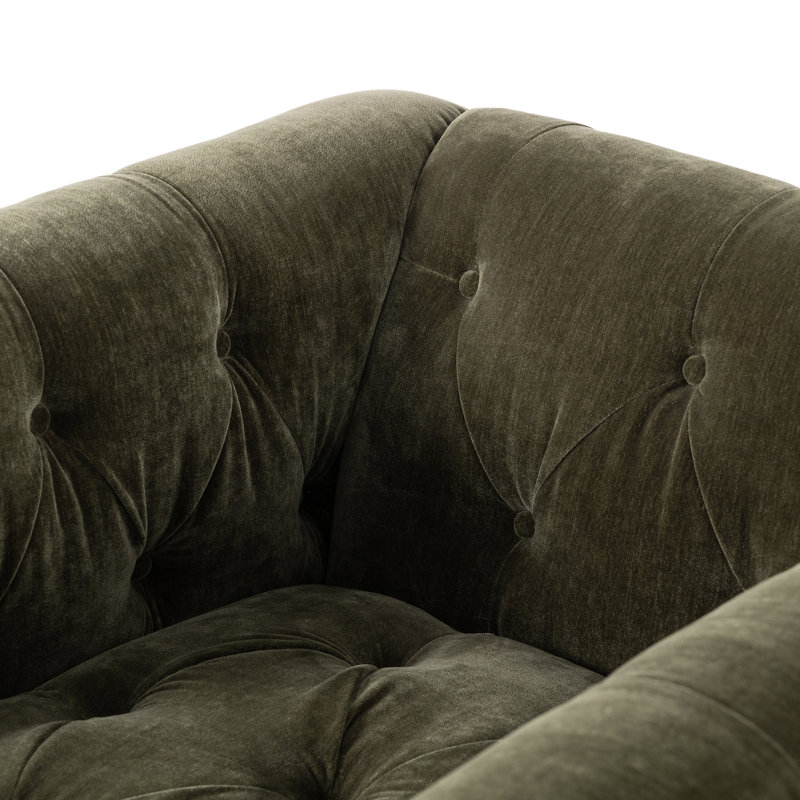 Maxx Swivel Chair, Amici Moss Velvet