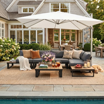 Ireona 5 - Person Modular Patio Conversation Set with Cushions