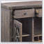 Raphaela Weathered Cherry Finish Server With Cup Holder And Wine Rack For Elegant Dining And Storage