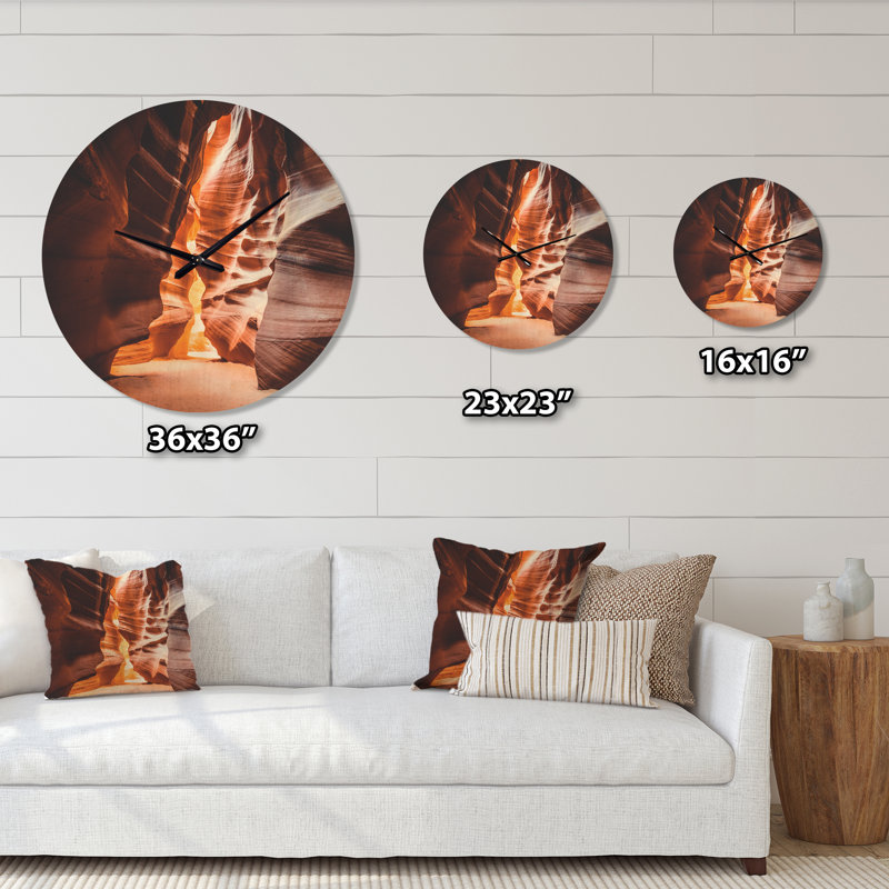Horloge murale Antelope Canyon in Sunshine, Grand