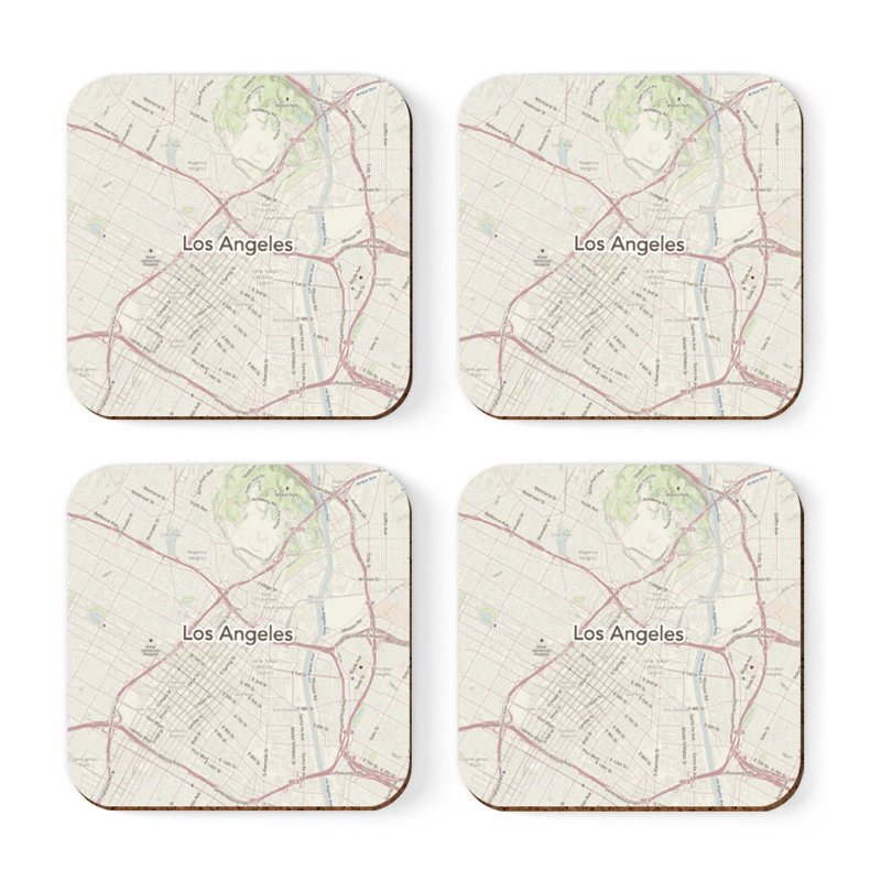 Sous-verre carte des États-Unis, Los Angeles