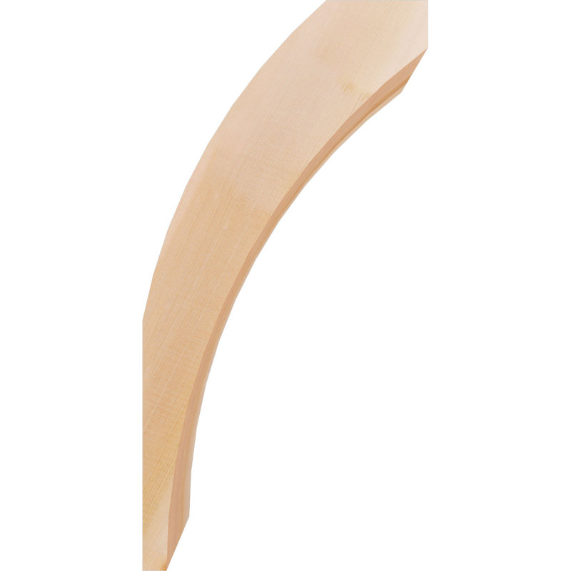 5 1/2"W x 12"D x 24"H Thorton Smooth Knee Brace, Western Red Cedar, 5 1/2"W Western Red Cedar (Smooth), 12-in. D x 24-in. H