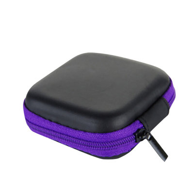 Mini Zipper Hard  Leather Earphone Storage Bag  Earphone Pouch Box