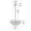 Luminaire suspendu bol unique à 3 lumières avec accents de cristal Abel-491017440-491017441