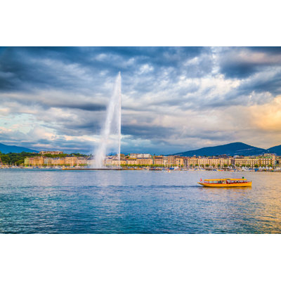 Napanoch Geneva Skyline Switzerland by  Wrapped Canvas Photograph