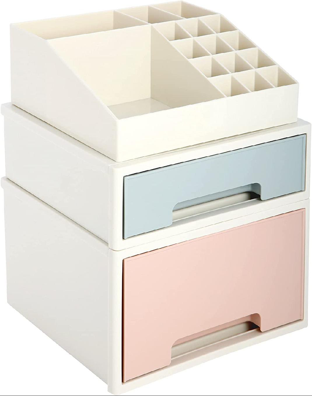 Karelle Plastic Desk Organizer with Drawers