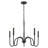 Jisele Matte Black 5 Light Chandelier-123222937