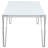 Kaylha Glass Top Metal Base Dining Table