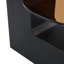 Table basse, verre, panneau de fibres à densité moyenne, 1 pièce, table basse, noir, bois