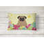Coussin lombaire rectangulaire carlin de pâques œufs-22322962