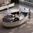 Light luxury oval marble coffee table