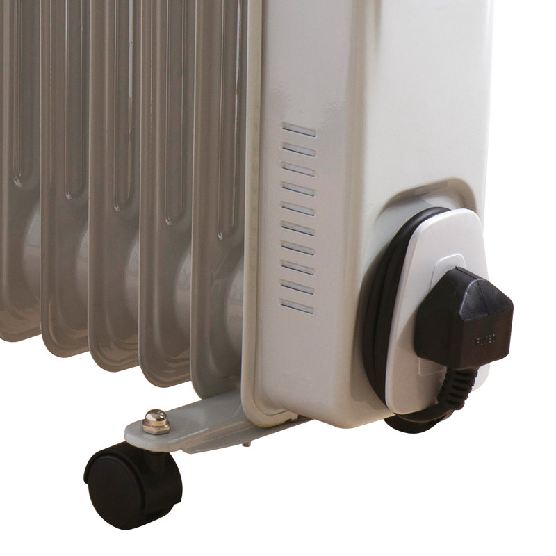 Daewoo 2000W Electric Radiator Space Heater with Adjustable Thermostat