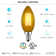 4.5 Watt (40 Watt Equivalent), B11 LED Candle Bulb, Coloured Light Bulb, E12/Candelabra Base