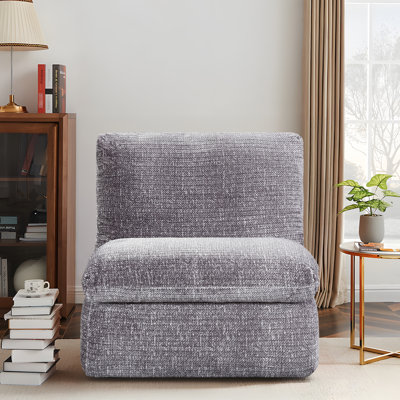 Fauteuil de jeu ergonomique, velours côtelé gris et stable
