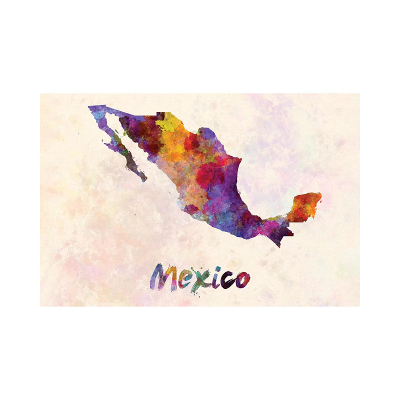 «Mexico in Watercolor» par Paul Rommer, reproduction d'art graphique sur toile tendue, H 8 po x l 12 po x P 0,75 po
