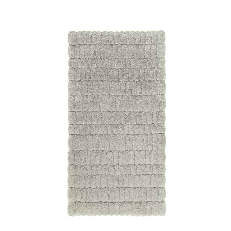 Patch Geometric Bath Rug, 24'' W x 39'' L, White