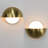 Modern Gold Wall Sconce With Creamy Glass Shade