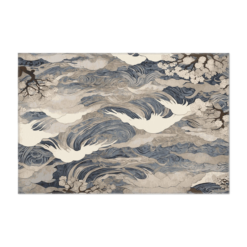 Scarlet Currents Indoor And Outdoor Area Rug, Rectangle 3' x 5'