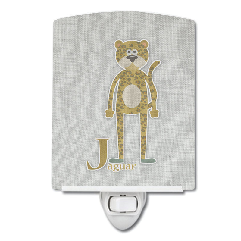 Veilleuse en céramique alphabet J pour Jaguar