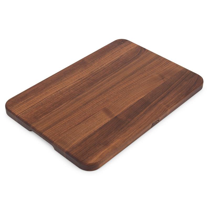 4-Cooks Series 1" Edge Grain Cutting Board, 12" W x 17" L, Walnut