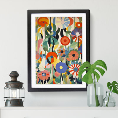 FRM-V0523-955X Flowers Orphism Style Vol.8 - Picture Frame Print