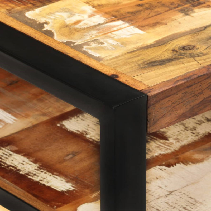 Table basse simple avec rangement Cartert, Noyer