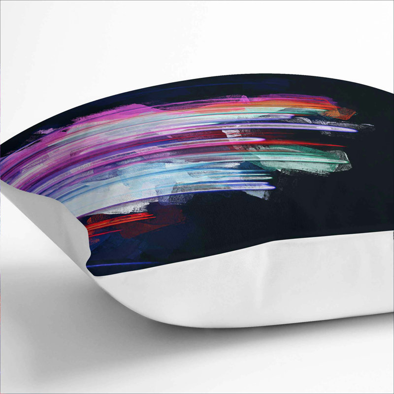 Abstract Square Cushion, 55cm H x 55cm W x 20cm D, White