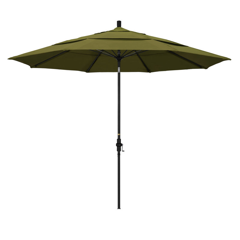 Parasol de marché 11 pi Leiker, Palmier, Noir mat