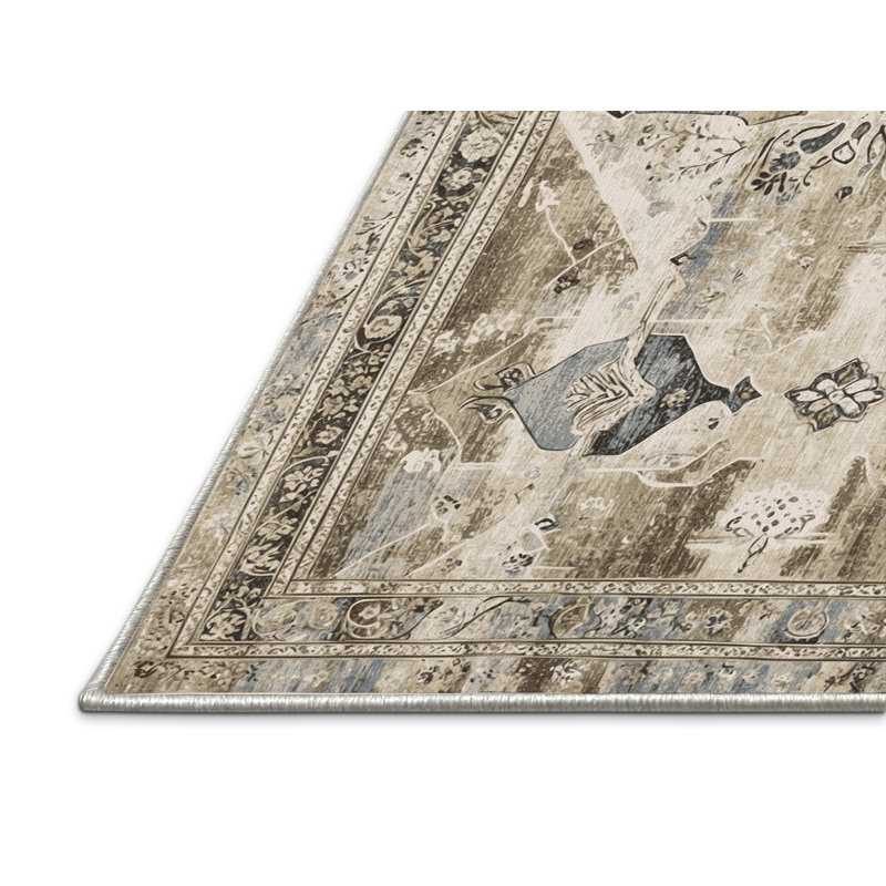 Tapis opulent en mosaïque, Rond 6 pi