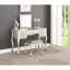 Meuble-lavabo contemporain en argent avec tabouret de siège à coussin, placage de peuplier, largeur de 18 po et miroir moderne en bois d'hévéa ouvert d'une hauteur de 39 po pour projet de transformation