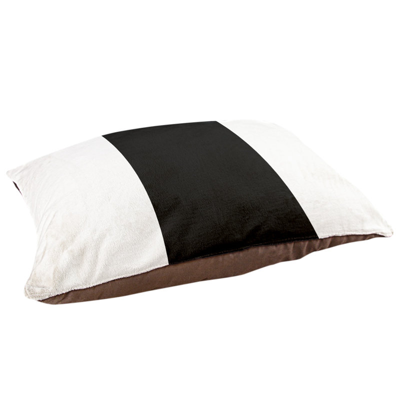 Coussin d'intérieur Las Vegas, Blanc / Noir, Moyen (H 6,5 po x l 40 po x P 30 po)
