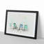 Deckchairs on Brighton Beach in Abstract - Picture Frame Graphic Art Print-55740275-55740281