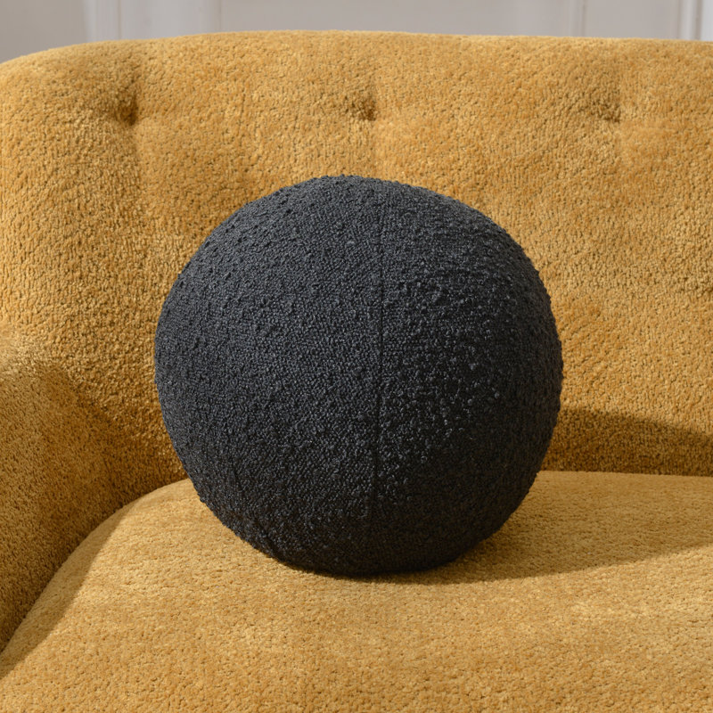 Coussin amovible et réversible, H 12 po x l 12 po, Noir