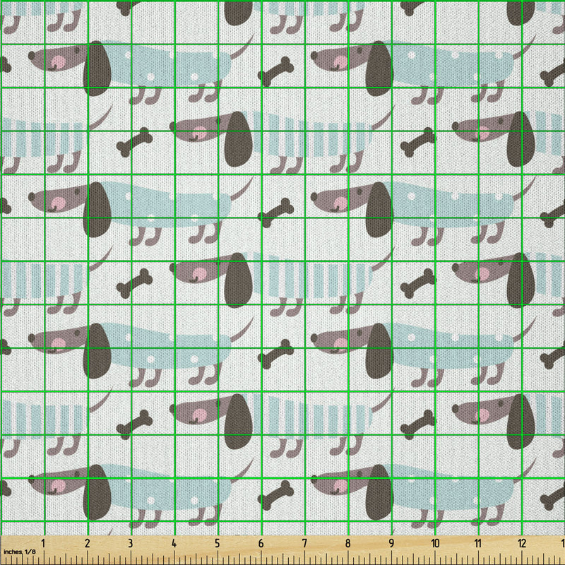 Dawnel Dachshunds in Winter Clothes Multi-Purpose Fabric