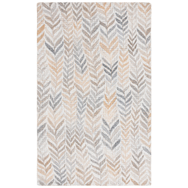 Fenelus Renewal Hand Tufted Performance Floral Rug, Rectangle 6' x 9'