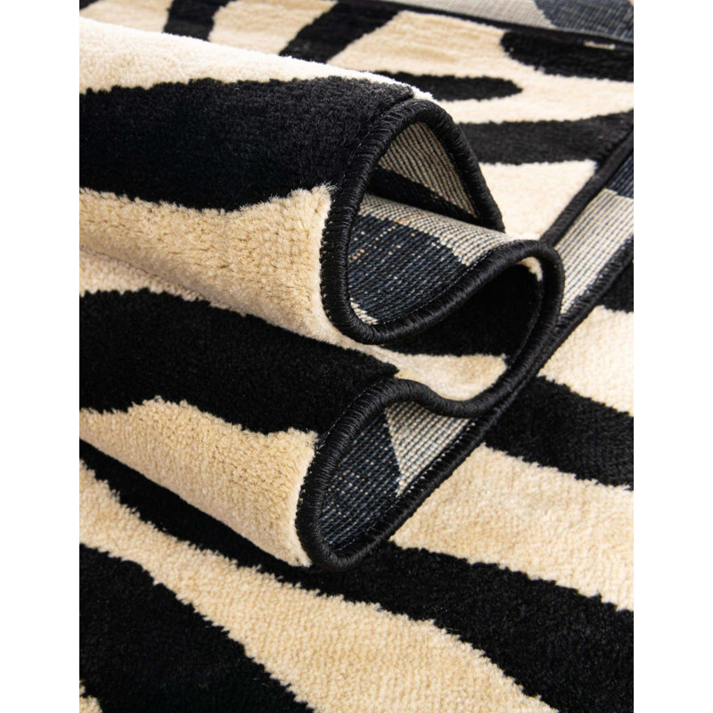 Tapis crème à imprimé animalier Testerman, Tapis de couloir 2 pi 7 po x 10 pi