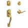 Camelot Handleset with Deadbolt and Accent Door Lever and Rosette