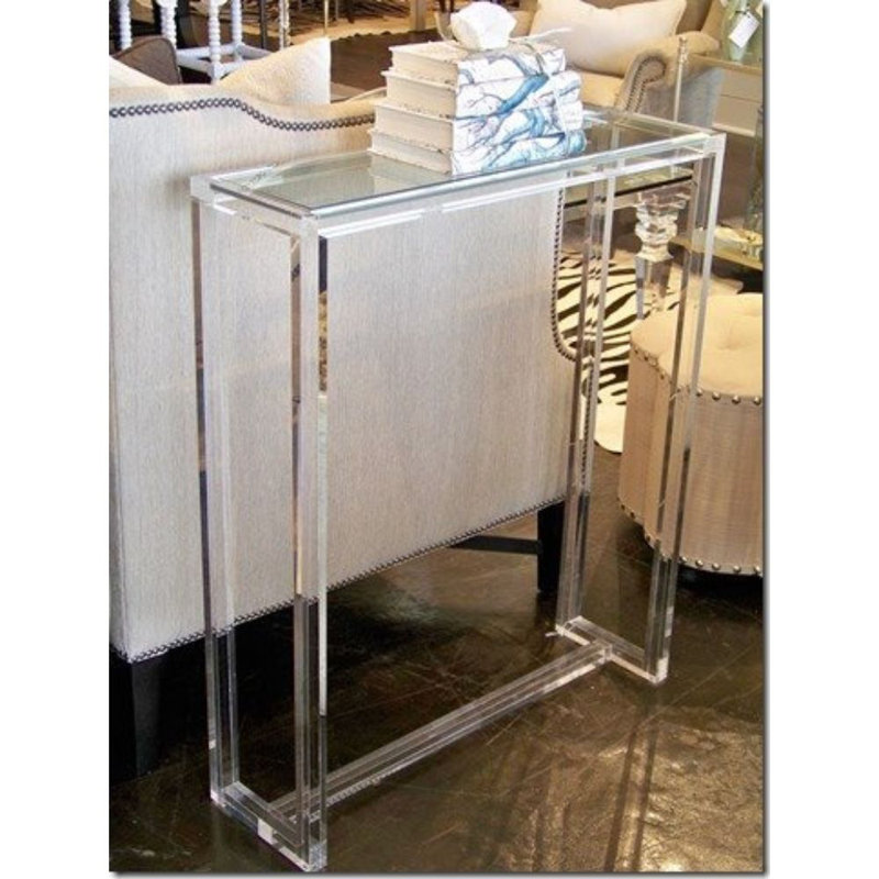 Vetra Clear Acrylic Console Table