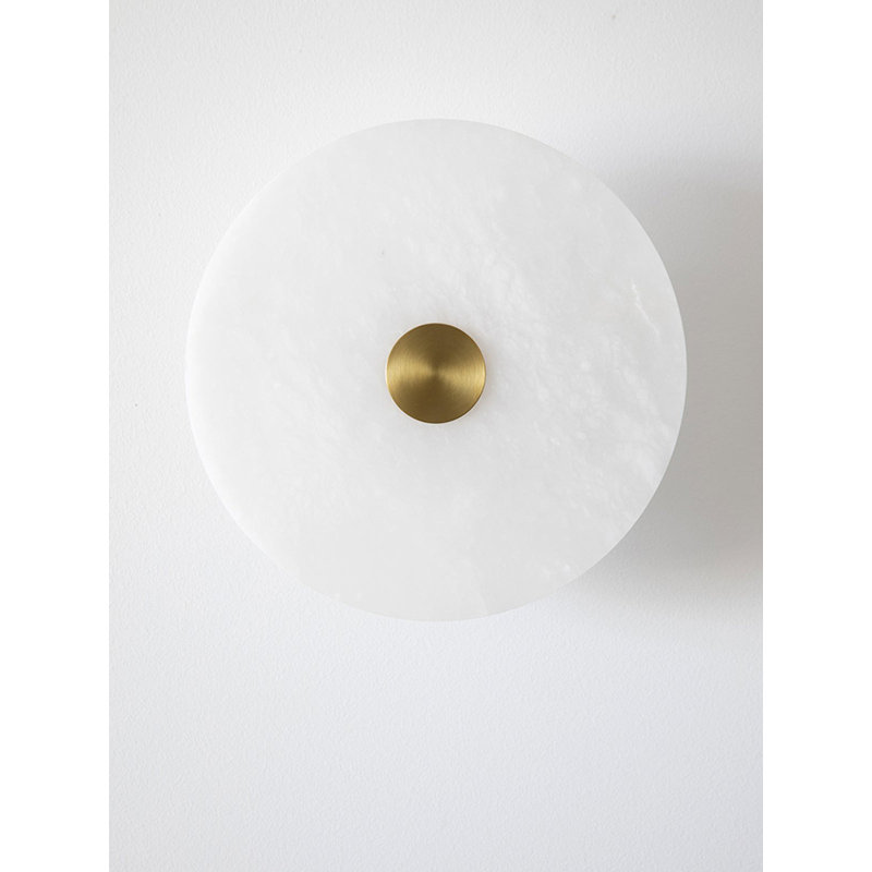 Corinna Stone LED Flush Mounted Sconce, Brass