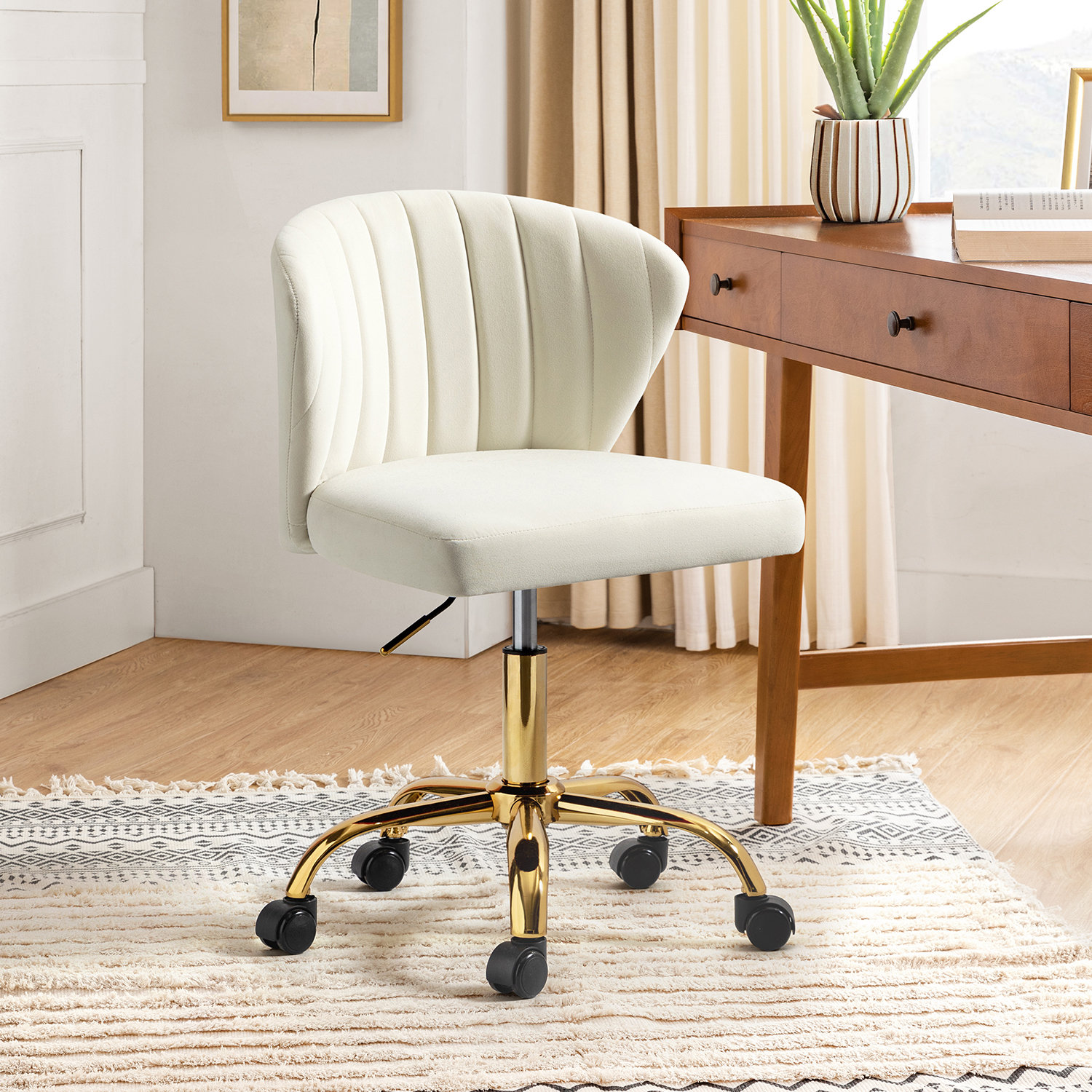 Petillo Task Chair Upholstery Color: Ivory