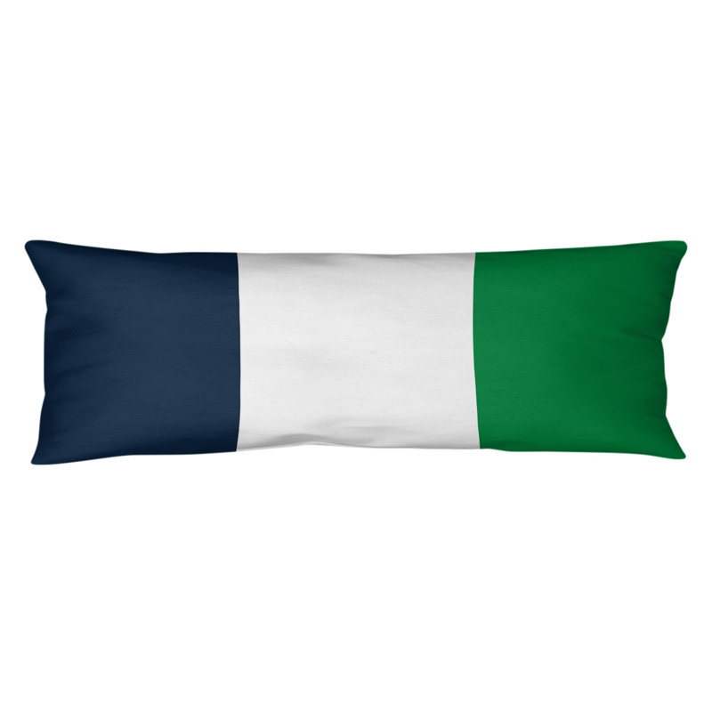 Polyester Medium Pillow, White/Green, South Bend 
